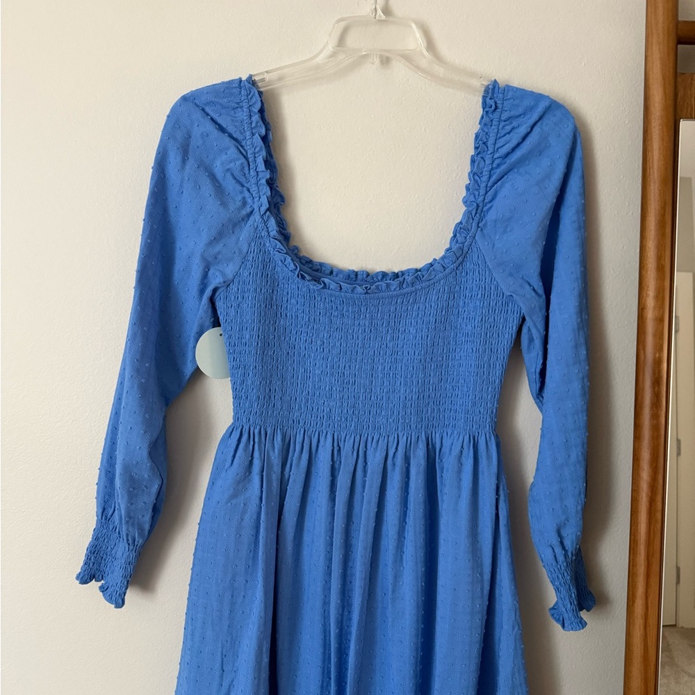 Hill House Mini Dress in Sky Blue - Picture 2 of 4